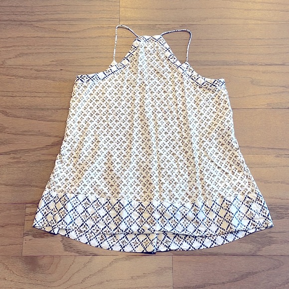 LOFT Green and Blue Patterned Strappy Cami - Size XS - Picture 2 of 8